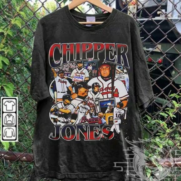 RiffRiss Other - Vintage Chipper Jones Bootleg Style Shirt, Chipper Jones T-Shirt, Vintage Shirt
